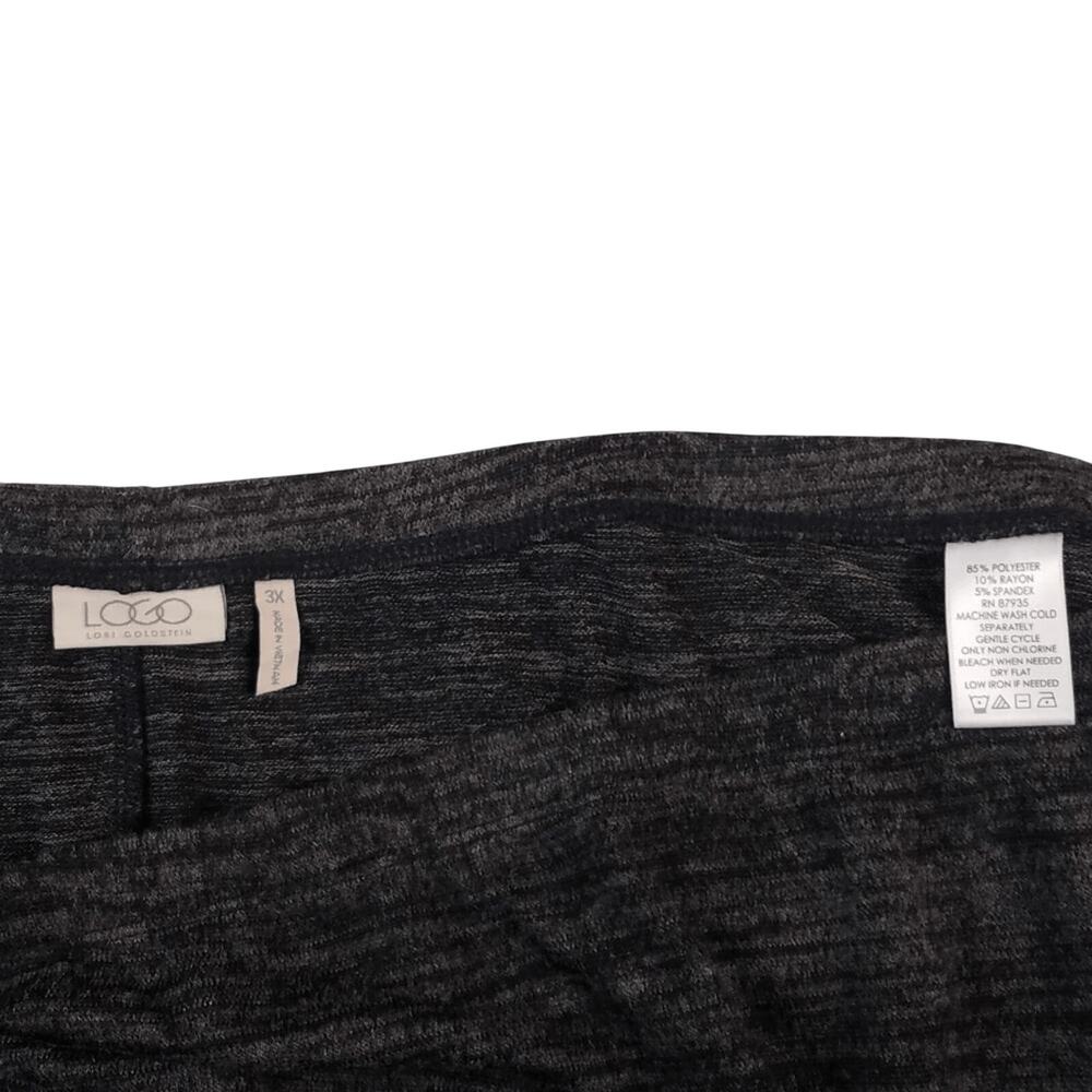 Logo by Lori Goldstein Skirt Size 3X Gray Elastic Waist Stretch Knit Pull On - Picture 5 of 5